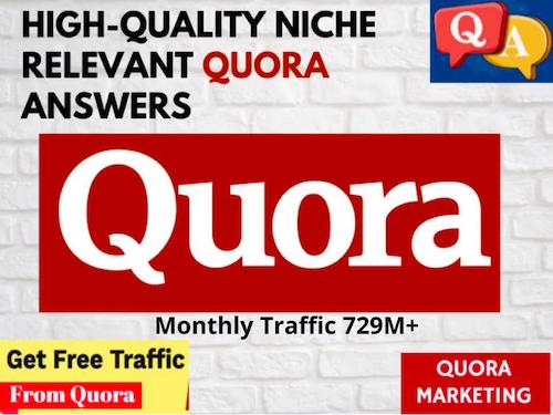 Quora问答营销，并提供seo反向链接